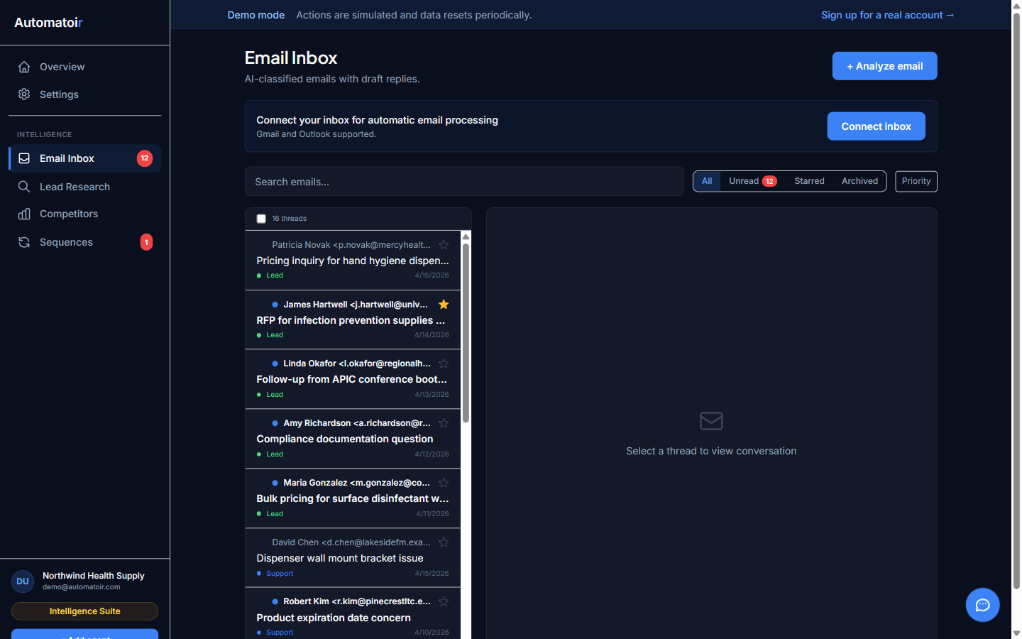 Compose window with recipient, subject, and body fields